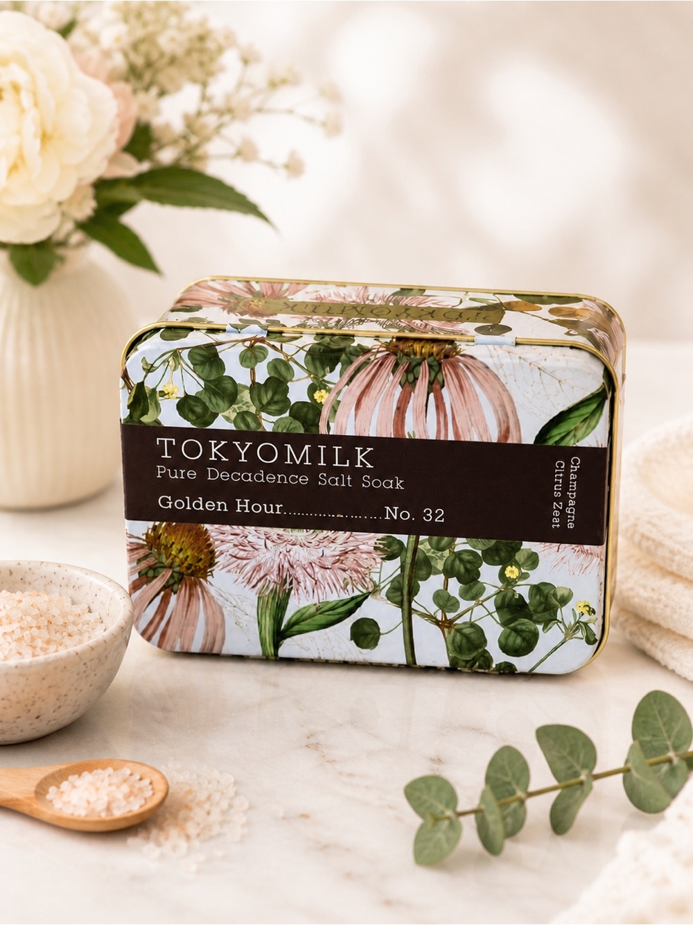 Tokyomilk Golden Hour Salt Soak No.32 Champagne Citrus Spa Gift